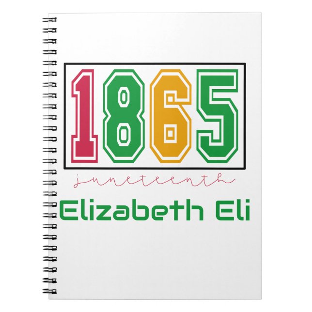 Cuaderno Juneteenth Personalizado - Historia Negra (Frente)