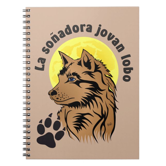 Cuaderno junger träumender Wolf Notizheft (Frente)
