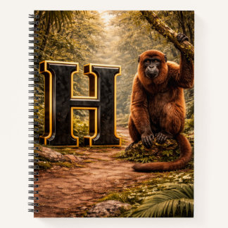 Cuaderno Jungla Alfabeto Letra H Mono Aullador Educativo