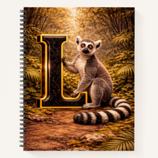 Cuaderno Jungla Alfabeto Letra L Lémur Dorado Educativo