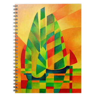 Cuaderno Juntas chinas, atardecer, velas y sombras negritas