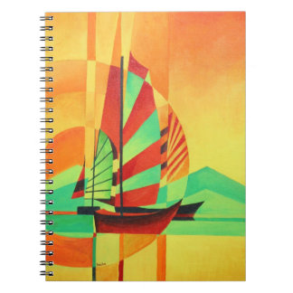 Cuaderno Juntas chinas navegan hasta la orilla del arte geo