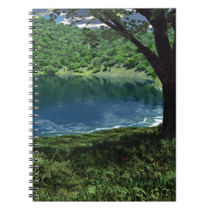 Cuaderno Junto a un bloc de notas de aguas profundas
