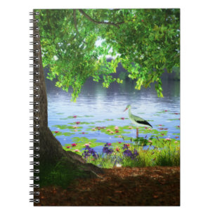 Cuaderno Junto al bloc de notas de agua fija
