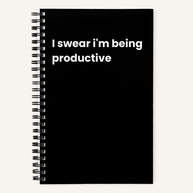 Cuaderno Juro que estoy siendo productivo (Anverso)