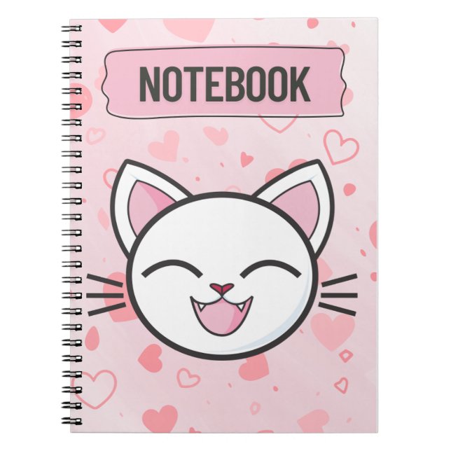 Cuaderno "Just a Girl Who Loves Cats – Cute Cat Notebook" (Frente)