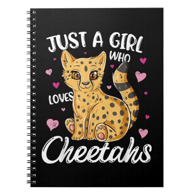 Cuaderno Just A Girl Who Loves Cheetahs | Heart Cheetah (Frente)
