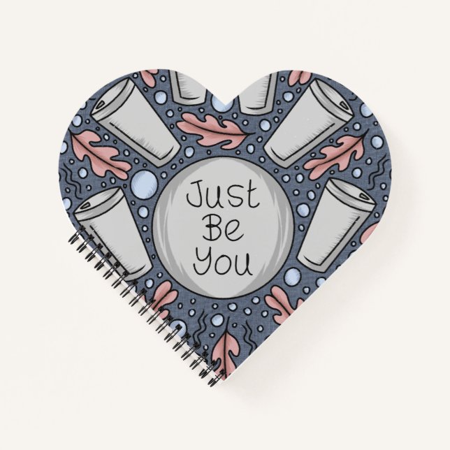 Cuaderno Just be you- hand drawn illustration  (Anverso)