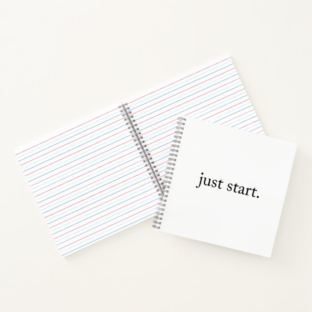 Cuaderno Just Start Inspiration Quote Spiral Notebook (Interior)