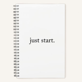 Cuaderno Just Start Inspirational Quote Spiral Notebook