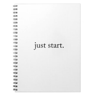 Cuaderno Just Start Inspiring Quote Spiral Photo Notebook