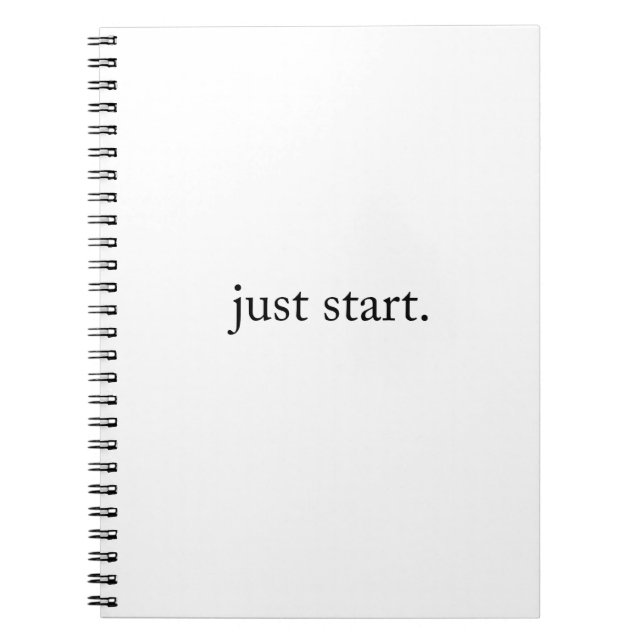 Cuaderno Just Start Inspiring Quote Spiral Photo Notebook (Frente)