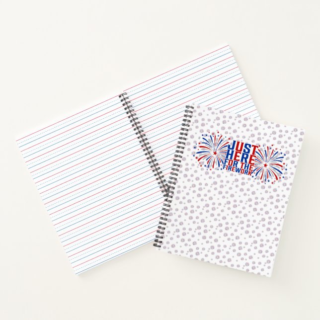 Cuaderno Justo Aquí Para Los Fuegos Artificiales Divertidos (Interior)