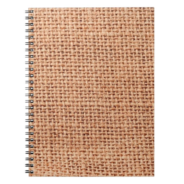 Cuaderno Jute saco color beige marrón (Frente)