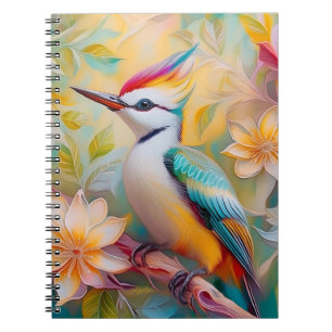 Cuaderno Juvenil Rainbow Woodpecefer Fantasy Bird