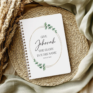 Cuaderno JW 2025 Año Mug de texto con eucalipto