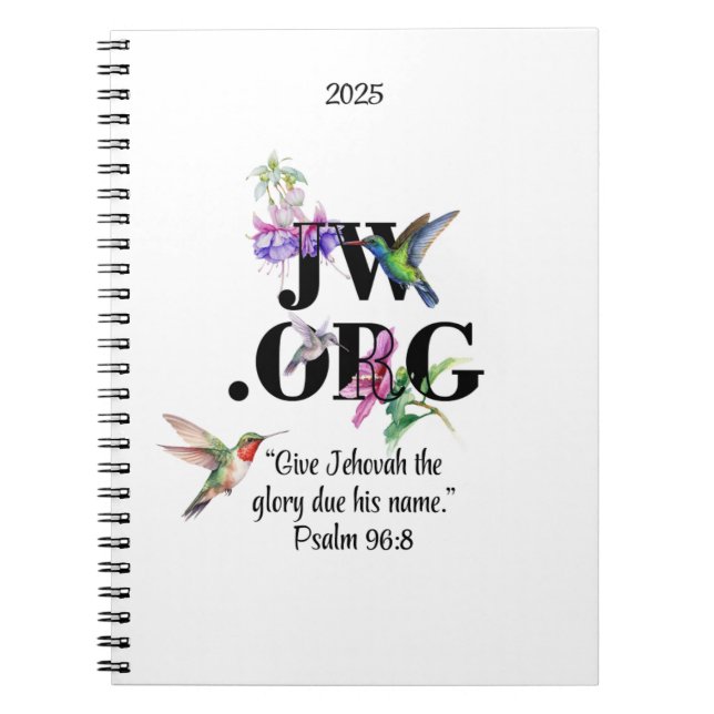 Cuaderno JW 2025 Portátil con texto de 2025 años (Frente)