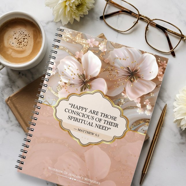 Cuaderno JW Gifts 2026 Year Text Happy Are Matthew 5:3 (Subido por el creador)