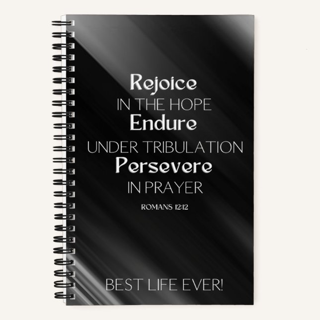 Cuaderno JW Notebook for Brothers - REJOICE ENDURE PERSEVER (Anverso)