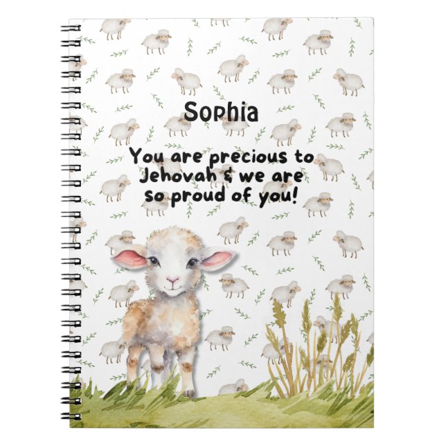 Cuaderno JW Ovejas Preciosas para jóvenes (Frente)