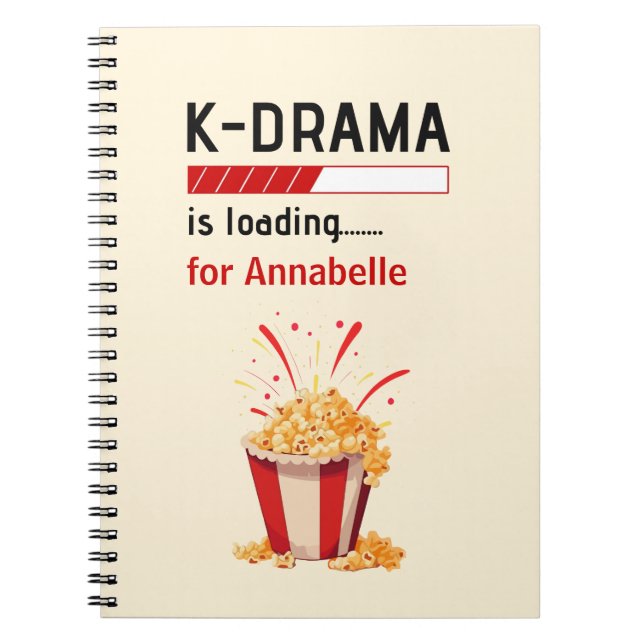 Cuaderno K-Drama is loading Personalized Notebook (Frente)