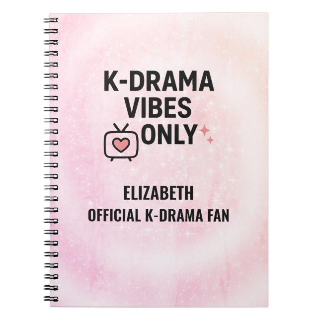 Cuaderno K-Drama Vibes Only Personalized  (Frente)