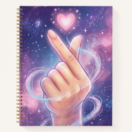 Cuaderno K-fan aesthetic Finger Heart Spiral Notebook