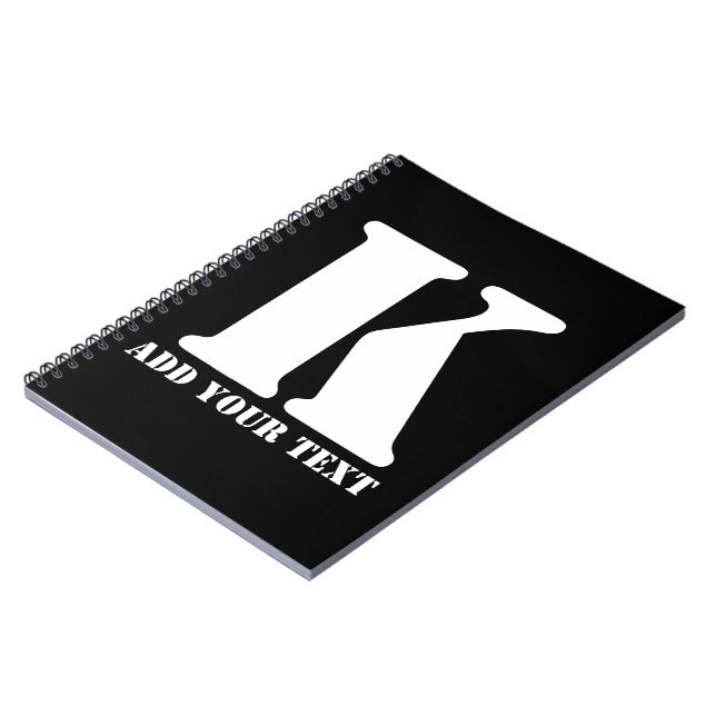 Cuaderno K Monograma Clásico Templa Personalizada de Boda M (Lado Izquierdo)