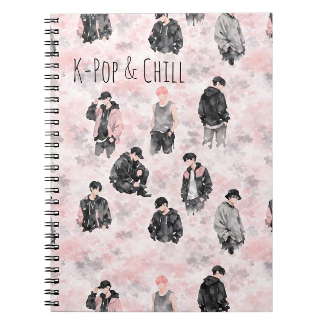 Cuaderno K-Pop & Chill Minimalist Silhouette Aesthetic (Frente)