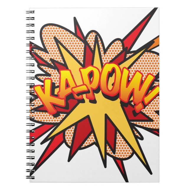 Cuaderno KA-POW Diversión Arte Pop de Cómics Retro Divertid (Frente)