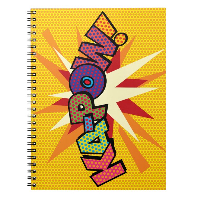 Cuaderno KA-POW Diversión Arte Pop de Cómics Retro Divertid (Frente)