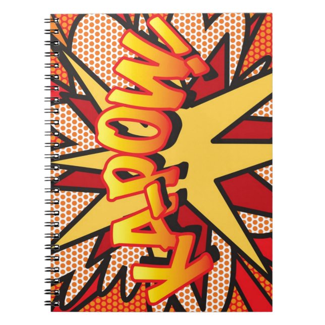 Cuaderno KA-POW Fun Retro Libro De Historietas Pop Art (Frente)