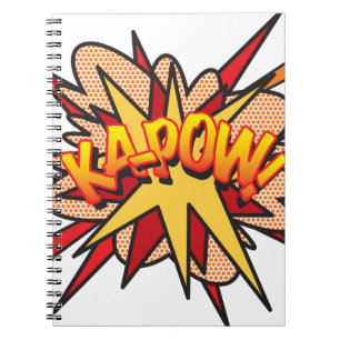 Cuaderno KA-POW Fun Retro Libro De Historietas Pop Art