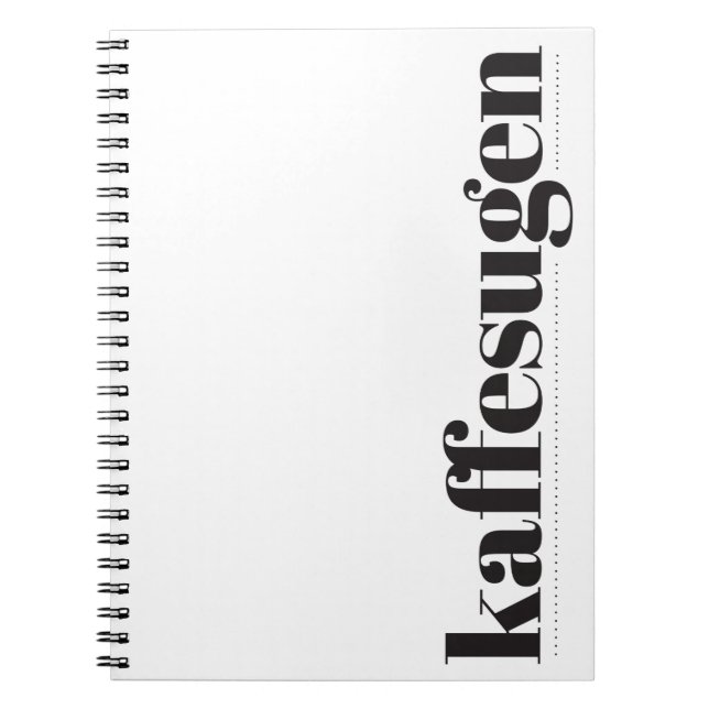 Cuaderno Kaffesugen blanco y negro (Frente)