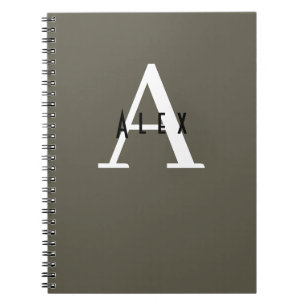Cuaderno Kalamata Green Modern Custom Monogram