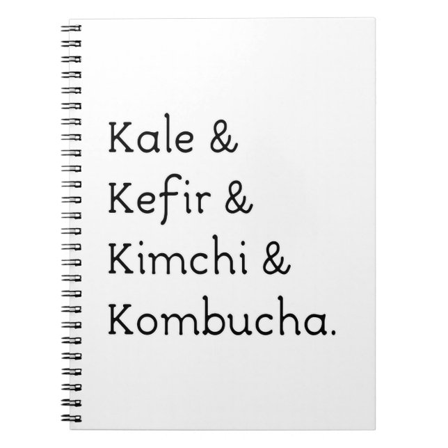 Cuaderno Kale Kefir Kimchi Kombucha (Frente)