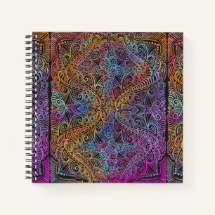 Cuaderno Kaleidoscope arcoiris Mandala