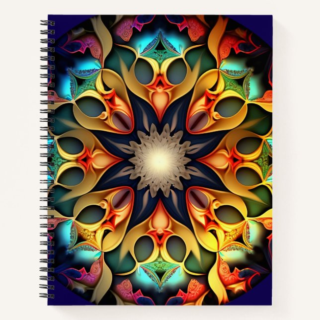 Cuaderno Kaleidoscope Mandala Flower Design-23091 (Anverso)