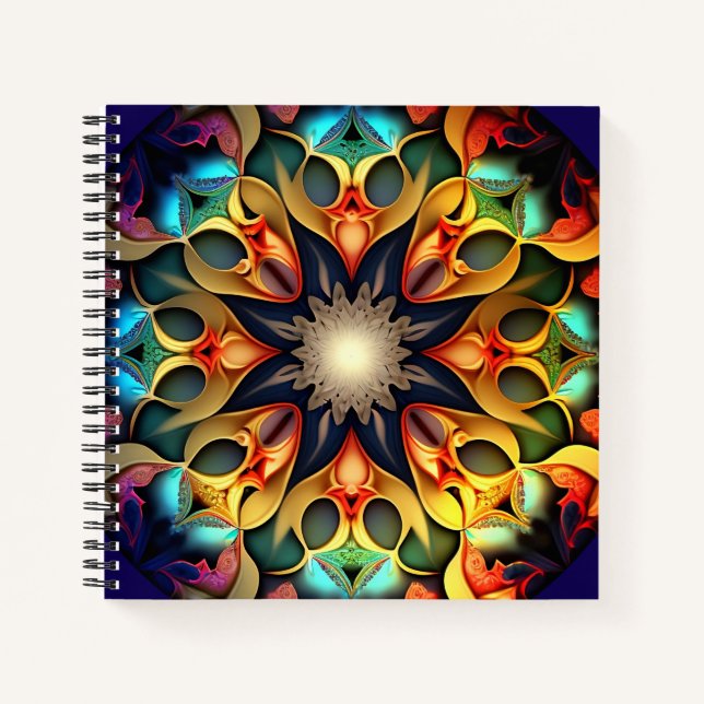 Cuaderno Kaleidoscope Mandala Flower Design-23091 (Anverso)