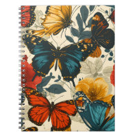 Kaleidoscope mariposa: postal vintage