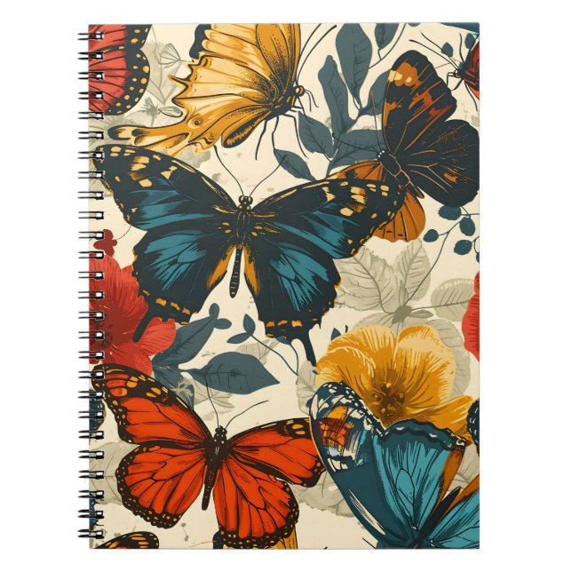 Cuaderno Kaleidoscope mariposa: postal vintage (Frente)