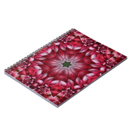 Cuaderno Kaleidoscopic Crimson Dahlia