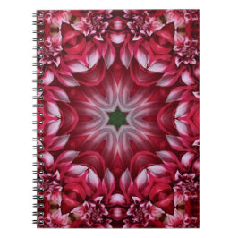 Cuaderno Kaleidoscopic Crimson Dahlia