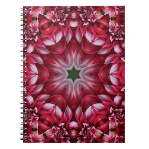 Cuaderno Kaleidoscopic Crimson Dahlia