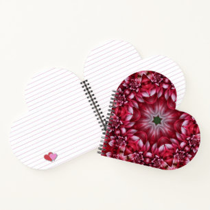 Cuaderno Kaleidoscopic Crimson Dahlia