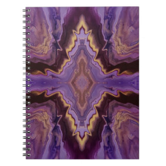 Cuaderno Kaleidoscopio en púrpura, magenta, abstracto de or