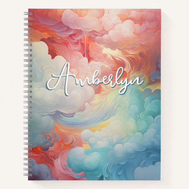 Cuaderno Kaleidoscopio personalizado de nubes (Anverso)
