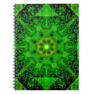 Cuaderno Kaleidoscopio verde viridiscente,