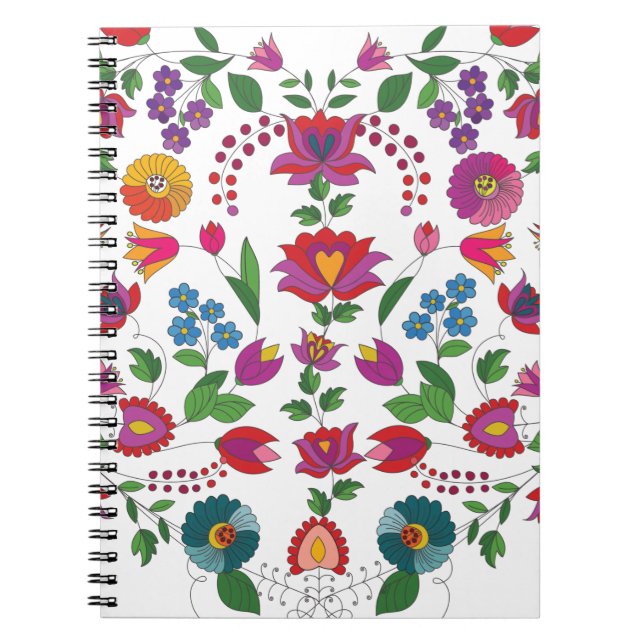 Cuaderno Kalocsa floral colorida (Frente)