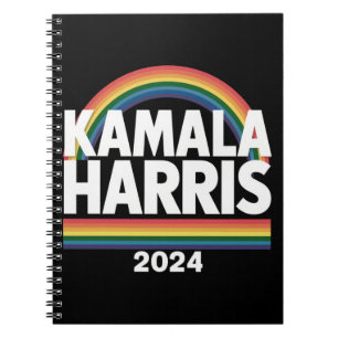 Cuaderno Kamala Harris 2024 Arcoíris Orgullo Gay LGBT Elecc